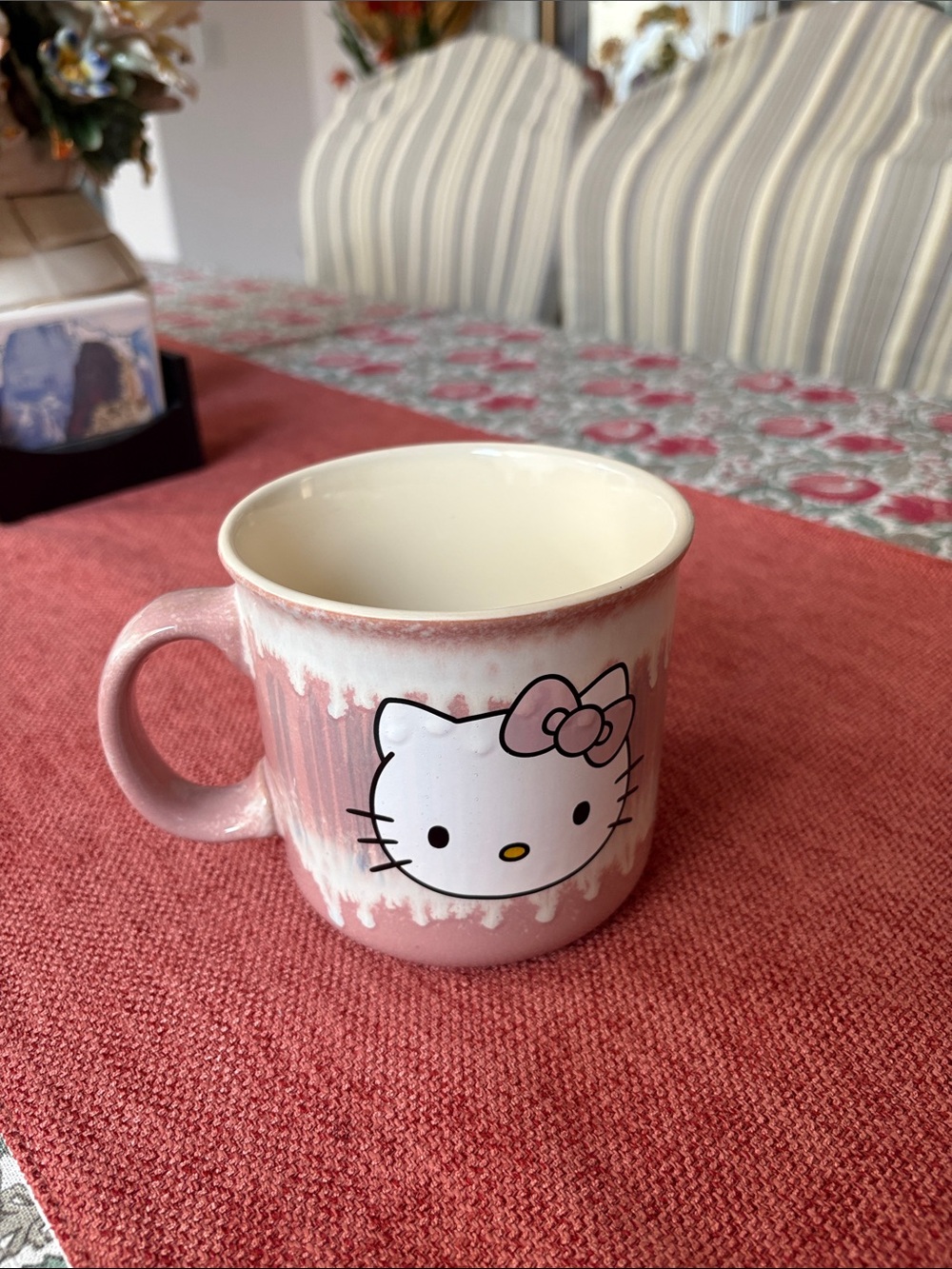 Hello Kitty Sanrio Pink and White Ceramic Mug 20oz